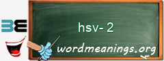 WordMeaning blackboard for hsv-2